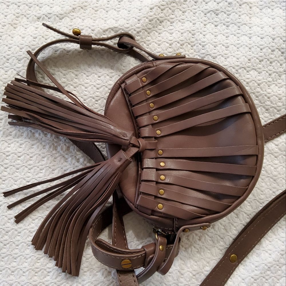 Cynthia Vincent Billy Leather Tassel Crossbody - Picture 4 of 10